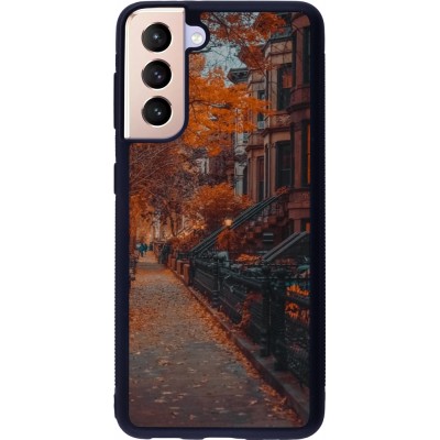 Coque Samsung Galaxy S21 5G - Silicone rigide noir Autumn 2024 city