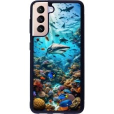 Coque Samsung Galaxy S21 5G - Silicone rigide noir Bora Bora Mer et Merveilles