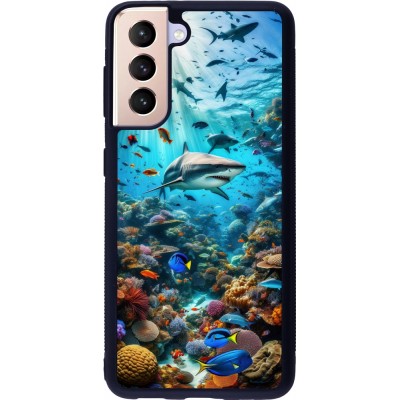 Coque Samsung Galaxy S21 5G - Silicone rigide noir Bora Bora Mer et Merveilles