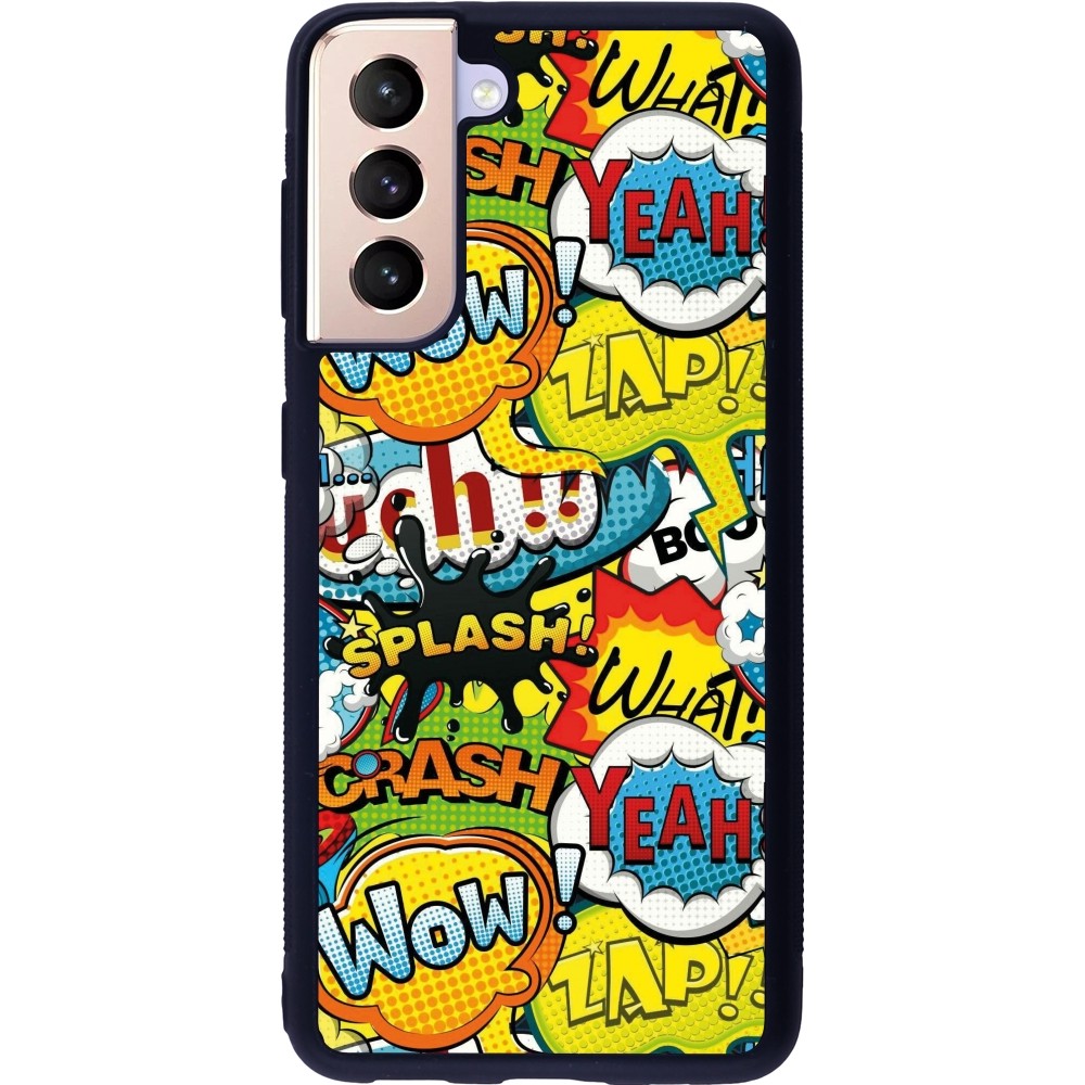 Coque Samsung Galaxy S21 5G - Silicone rigide noir Cartoons slogans