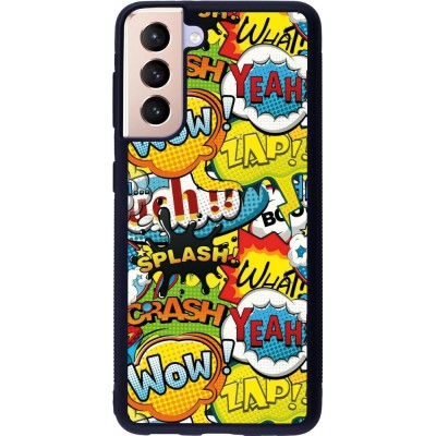 Coque Samsung Galaxy S21 5G - Silicone rigide noir Cartoons slogans