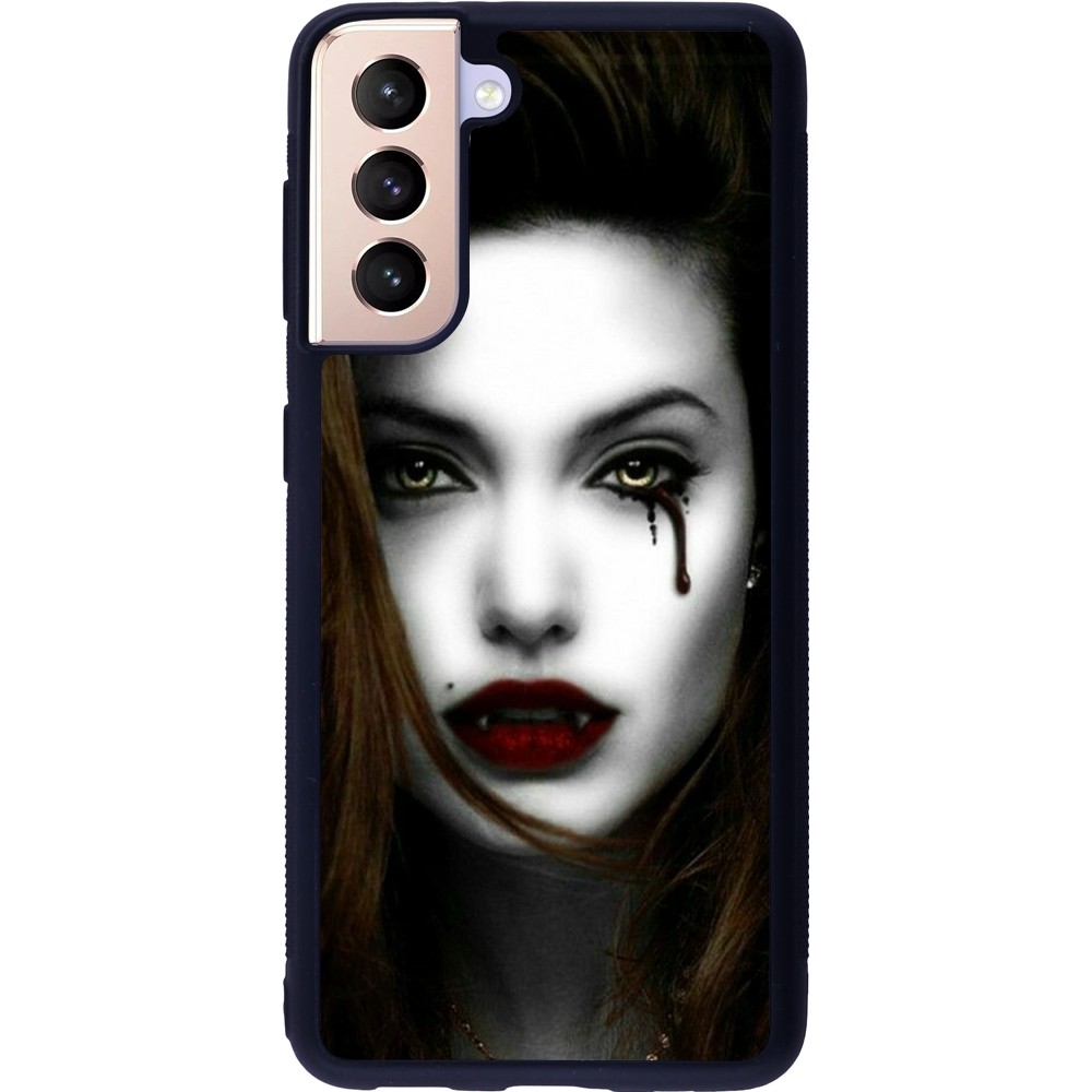 Coque Samsung Galaxy S21 5G - Silicone rigide noir Halloween 2023 gothic vampire