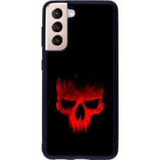 Coque Samsung Galaxy S21 5G - Silicone rigide noir Halloween 2023 scary skull