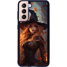 Coque Samsung Galaxy S21 5G - Silicone rigide noir Halloween 2024 sexy witch