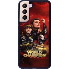 Coque Samsung Galaxy S21 5G - Silicone rigide noir Max Verstappen Champion 2023