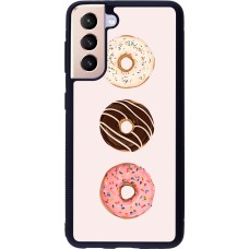 Coque Samsung Galaxy S21 5G - Silicone rigide noir Spring 23 donuts