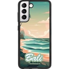 Coque Samsung Galaxy S21 FE 5G - Silicone rigide noir Bali Landscape