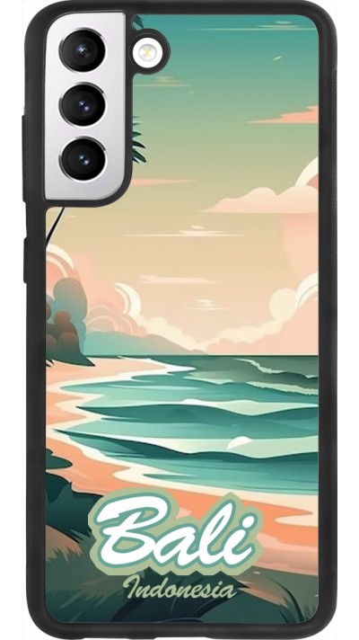 Coque Samsung Galaxy S21 FE 5G - Silicone rigide noir Bali Landscape