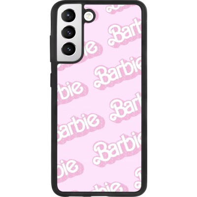 Coque Samsung Galaxy S21 FE 5G - Silicone rigide noir Barbie light pink pattern