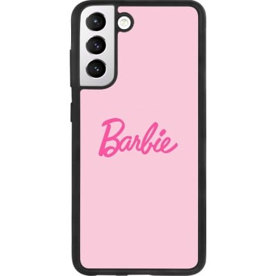 Coque Samsung Galaxy S21 FE 5G - Silicone rigide noir Barbie Text