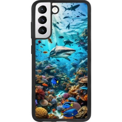 Coque Samsung Galaxy S21 FE 5G - Silicone rigide noir Bora Bora Mer et Merveilles