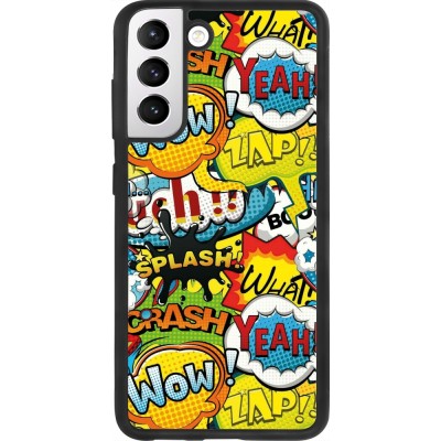 Coque Samsung Galaxy S21 FE 5G - Silicone rigide noir Cartoons slogans