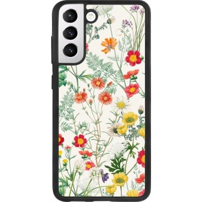 Coque Samsung Galaxy S21 FE 5G - Silicone rigide noir Flora Botanical Wildlife