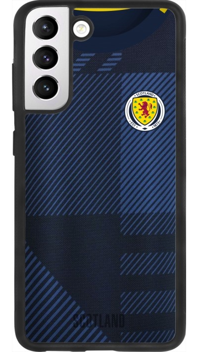 Coque Samsung Galaxy S21 FE 5G - Silicone rigide noir Maillot de football Ecosse personnalisable