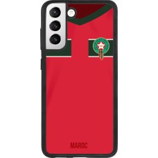 Samsung Galaxy S21 FE 5G Case Hülle - Silikon schwarz Marokko 2022 personalisierbares Fussballtrikot