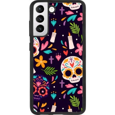 Coque Samsung Galaxy S21 FE 5G - Silicone rigide noir Halloween 2023 mexican style