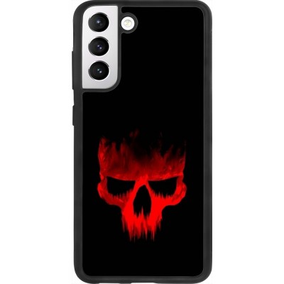 Coque Samsung Galaxy S21 FE 5G - Silicone rigide noir Halloween 2023 scary skull