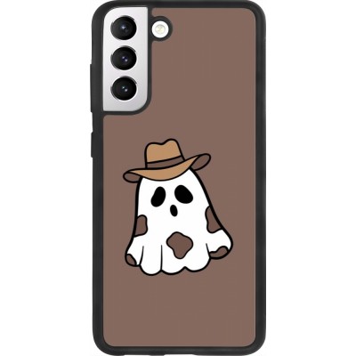 Coque Samsung Galaxy S21 FE 5G - Silicone rigide noir Halloween 2024 cowboy ghost