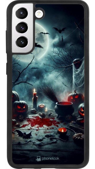 Coque Samsung Galaxy S21 FE 5G - Silicone rigide noir Halloween 2024 Dark Moon