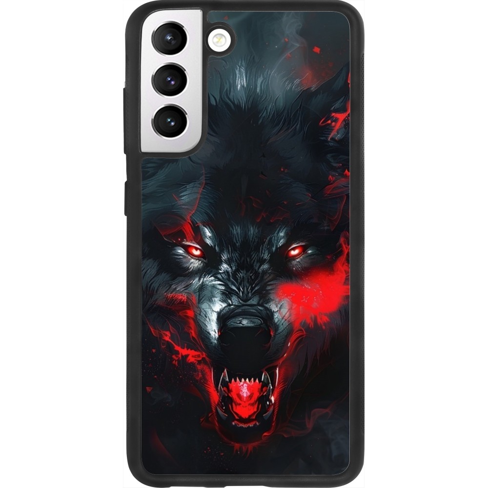 Samsung Galaxy S21 FE 5G Case Hülle - Silikon schwarz Halloween 2024 mad werewolf