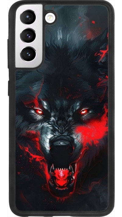 Coque Samsung Galaxy S21 FE 5G - Silicone rigide noir Halloween 2024 mad werewolf