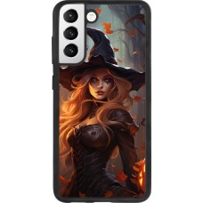 Coque Samsung Galaxy S21 FE 5G - Silicone rigide noir Halloween 2024 sexy witch