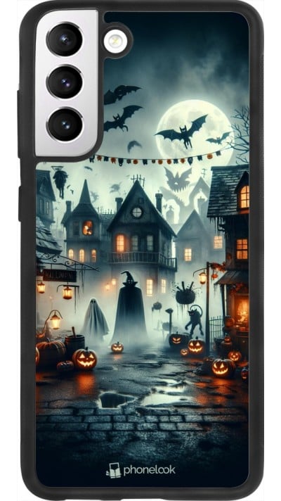 Coque Samsung Galaxy S21 FE 5G - Silicone rigide noir Halloween Spookville