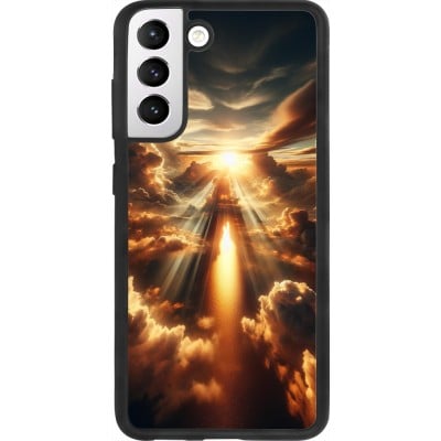 Coque Samsung Galaxy S21 FE 5G - Silicone rigide noir Lueur Céleste Zenith