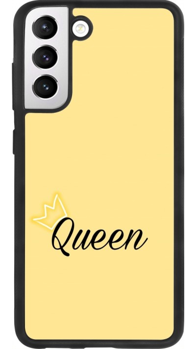 Coque Samsung Galaxy S21 FE 5G - Silicone rigide noir Mom 2024 Queen