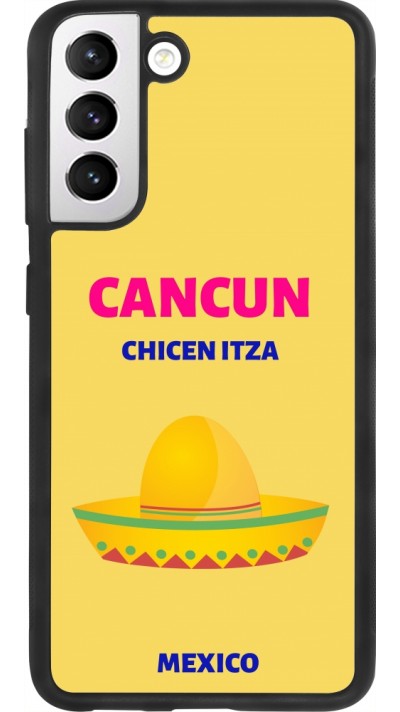 Coque Samsung Galaxy S21 FE 5G - Silicone rigide noir Pop Summer Destination Cancun