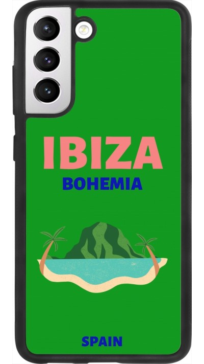 Coque Samsung Galaxy S21 FE 5G - Silicone rigide noir Pop Summer Destination Ibiza