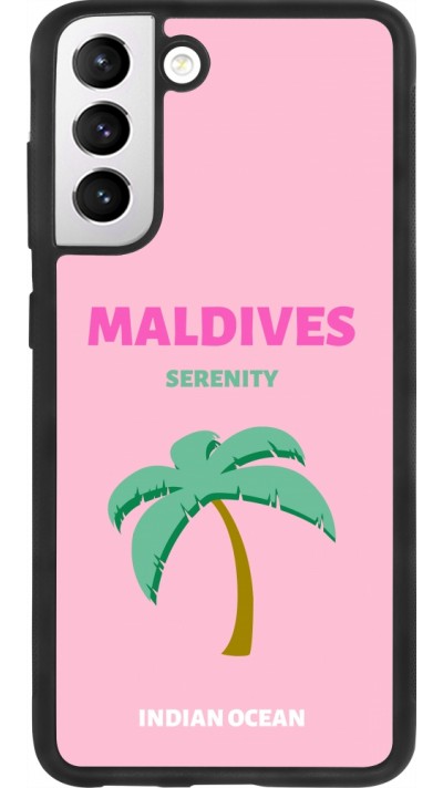 Coque Samsung Galaxy S21 FE 5G - Silicone rigide noir Pop Summer Destination Maldives