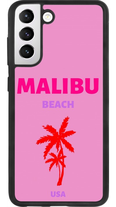 Coque Samsung Galaxy S21 FE 5G - Silicone rigide noir Pop Summer Destination Malibu