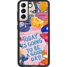 Coque Samsung Galaxy S21 FE 5G - Silicone rigide noir Preppy Today is Going to be a good day