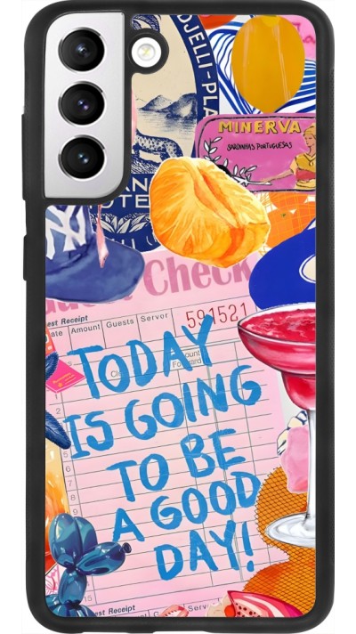 Coque Samsung Galaxy S21 FE 5G - Silicone rigide noir Preppy Today is Going to be a good day