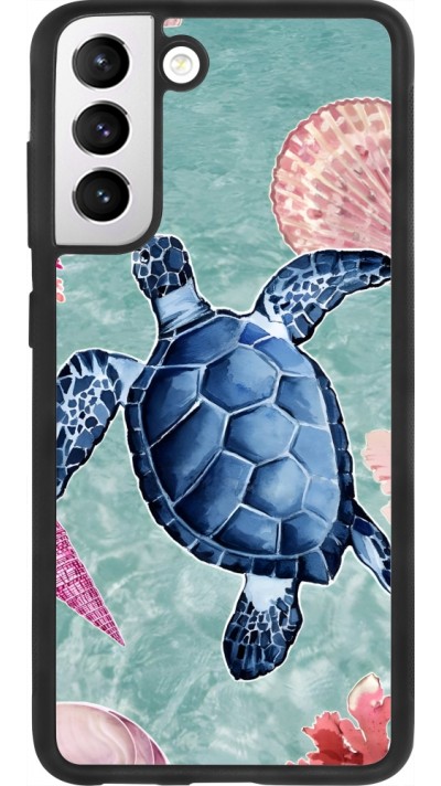 Coque Samsung Galaxy S21 FE 5G - Silicone rigide noir Preppy Turtle