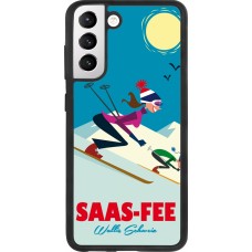 Samsung Galaxy S21 FE 5G Case Hülle - Silikon schwarz Saas-Fee Ski Downhill