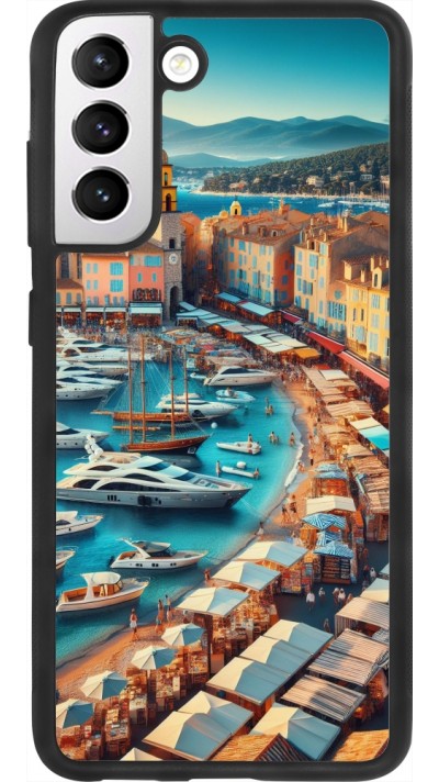 Coque Samsung Galaxy S21 FE 5G - Silicone rigide noir Saint-Tropez Beach