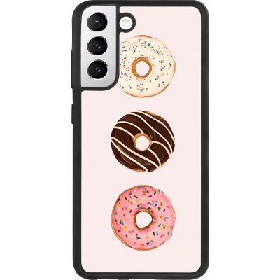 Coque Samsung Galaxy S21 FE 5G - Silicone rigide noir Spring 23 donuts