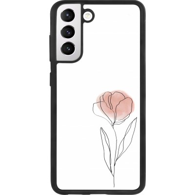 Coque Samsung Galaxy S21 FE 5G - Silicone rigide noir Spring 23 minimalist flower