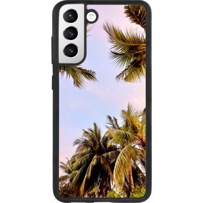 Coque Samsung Galaxy S21 FE 5G - Silicone rigide noir Summer 2023 palm tree vibe