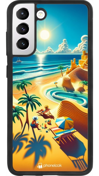 Coque Samsung Galaxy S21 FE 5G - Silicone rigide noir Sunset Breeze