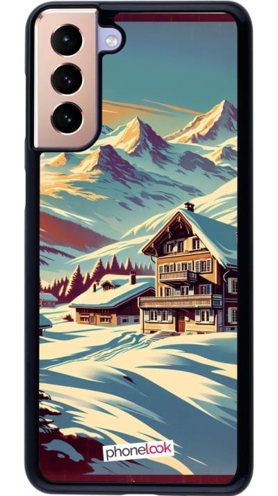 Coque Samsung Galaxy S21+ 5G - Chalet montagne enneigée