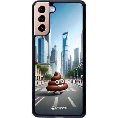 Coque Samsung Galaxy S21+ 5G - Emoji Caca walk