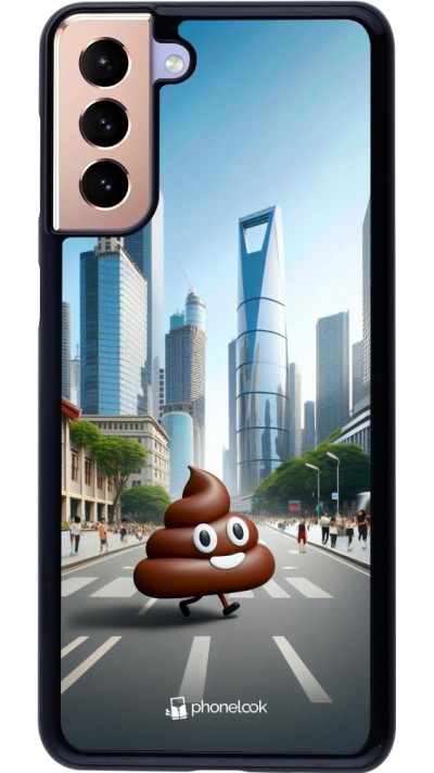 Coque Samsung Galaxy S21+ 5G - Emoji Caca walk