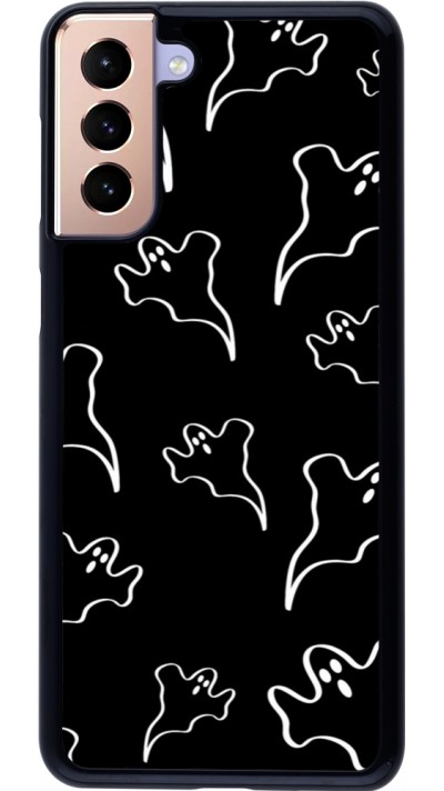 Coque Samsung Galaxy S21+ 5G - Halloween 2024 black and white ghosts