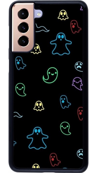 Coque Samsung Galaxy S21+ 5G - Halloween 2024 colorful ghosts