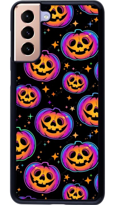 Coque Samsung Galaxy S21+ 5G - Halloween 2024 rainbow pumpkins