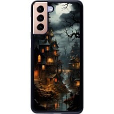 Coque Samsung Galaxy S21+ 5G - Halloween 2024 scary town