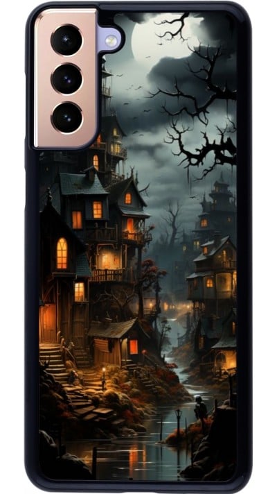 Coque Samsung Galaxy S21+ 5G - Halloween 2024 scary town